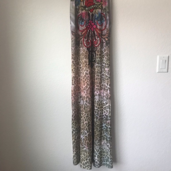 Spy Leopard Embroidered Multi Color Racerback Dress - Picture 2 of 8